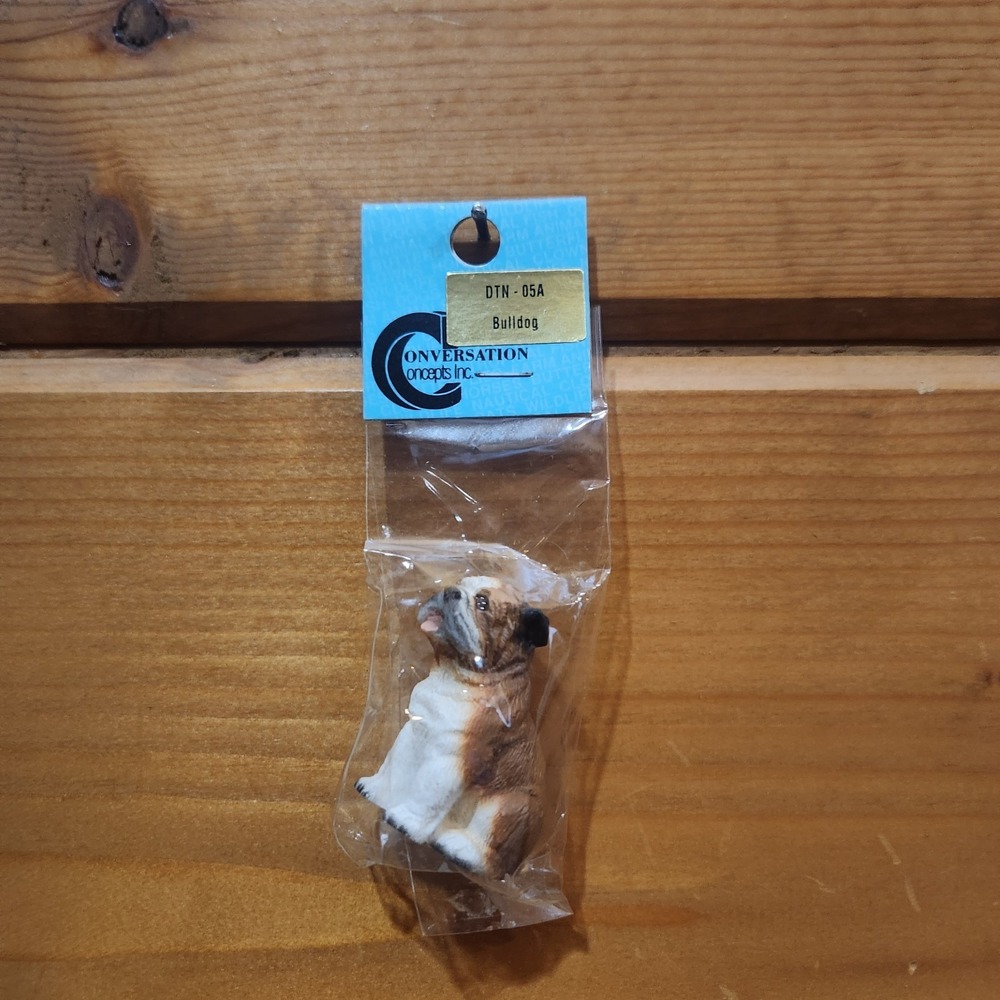 Vintage American Bulldog Mini Dog Figure Conversation Concepts DTN-05A Dollhouse